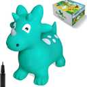 HotMax Bouncy Horse, Dinosaur Hopper Toys for Kids, Inflatable Ride on Bouncy Animals Toys for Toddlers, Jumping Horse for Baby Year Old Birthday Gift for Boy or Girl (Triceratops)