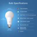 Feit Electric Smart Bulb, 100W Equivalent Color Changing and Tunable White, 2.4Ghz Wifi light bulb, No Hub Needed, Works with Alexa and Google Assistant, High CRI Dimmable LED OM100/RGBW/CA/AG, 1 Pack