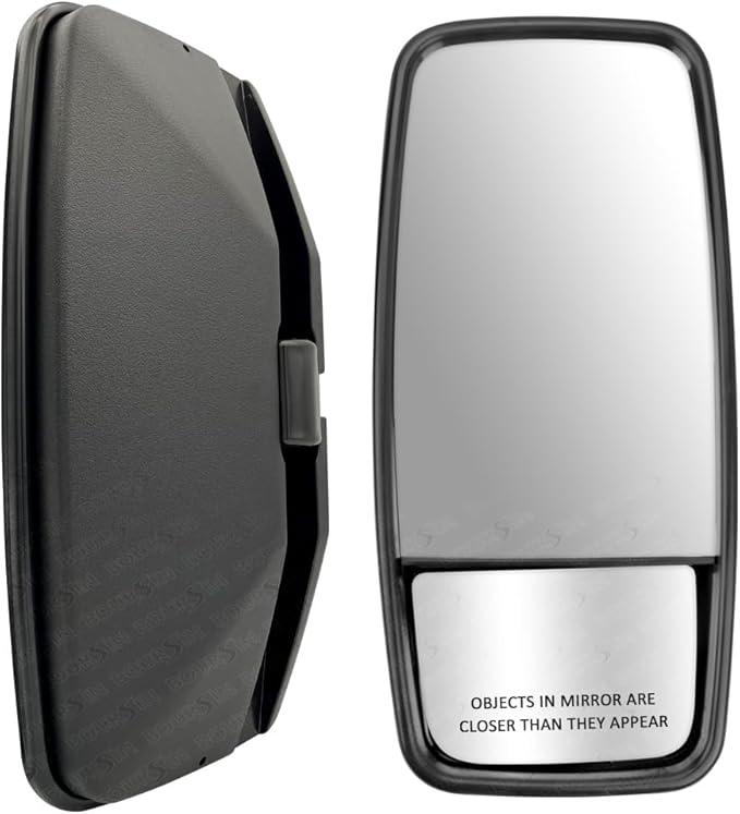 Outside View Door Mirror RH Fit for Isuzu NPR NPR-HD NQR NRR W3500 W4500 W5500 box Truck 98 Hino fb 4HK1 4JJ1 5.2L 3.0L 6.0L 2008-2024 Black Passager Side