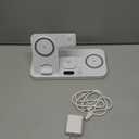 Dual Phone Wireless Charging Station for Apple Devices, Magnetic Charging Station for iPhone with Auto Switch 7-Color Light&Clock, Family Watch Charger for iPhone17 for iWatch11 for AirPods Pro3(Cream