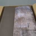 Arttown Brown Grey Painting Anti-Fatigue Kitchen Rug Set of 2 Beige Contemporary Abstract Cushioned Floor Standing Mat Waterproof Non-Slip Kitchen Mat and PVC Ergonomic Comfort Foam Rug (17.3 x 47 inch + 17.3 x 29 in)