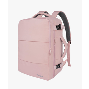 Taygeer Travel Backpack for Women, Carry On Backpack with USB Charging Port & Shoe Pouch, TSA 17inch Laptop Mochila Flight Approved, Nurse Bag Casual Daypack for Weekender Business Hiking, Pink