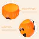 Ciieeo 6Pcs Halloween Pumpkin Candy Buckets Mini Plastic Orange Jack-O-Lantern Storage Containers for Party and Treats