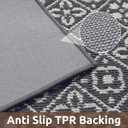 AMOAMI Kitchen Mats for Floor, Absorbent Kitchen Rugs Non Slip Washable Kitchen Mat, Durable Polypropylene Kitchen Runner Rug TPR Backed, Floral Kitchen Floor Mat Front of Sink 20"x32" Dark Grey