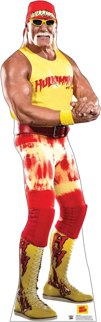 Cardboard People Hulk Hogan Life Size Cardboard Cutout Standup - WWE - Made in USA, One Size