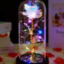 Fvawe Mothers Day Rose Gifts for Mom, Birthday Gifts for Women Moms, Galaxy Crystal Light Up Rose in A Glass Dome, Mothers Day Flowers Presents Girlfriend Wife Sister Grandma Mother Mom from Daughter