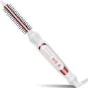 Heated Round Brush, Ceramic Tourmaline Ion 1/2 inch Curling Iron, Hot for Fluffy Thermal Brush Curling Wand, Suitable for All Hair Types Tool (White, 0.5 inch)
