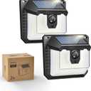 Philips Solar Lights Motion Sensor Outdoor, 120 LEDs Solar Powered Security Lights,3 Lighting Modes, Waterproof Wall Lights for Outside Yard Fence Garden Garage (5.24 inch)