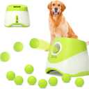 Jovani Automatic Dog Launcher, 10-30ft Fetch Machine for Small Dogs, Indoor/Outdoor, 9 Tennis Balls (2in), Yellow-Green