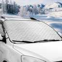 Car Windshield Cover for Ice and Snow, Thick Protective Windscreen Covers for Ice & Sleet Weatherproof for Winter, Includes Anti-Theft Straps, Freeze Protector for Auto Car Truck Van SUV,