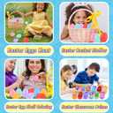 24 Pack Prefilled Easter Eggs with Animal Pop Toys, Filled Easter Eggs for Egg Hunt, Easter Basket Stuffers for Kids,Easter Party Favors Prizes, Prefilled Easter Egg with Toys