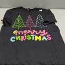 Merry Christmas Bright Tree Neon Happy Holidays T-Shirt , Size Small