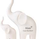 Gifts for Mom: 5.5 Elephant Mama and Baby Figurine - Mom Birthday Gifts from Daughter or Son - Elephant Gifts for Mothers Day and Christmas Keepsake Decor
