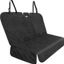 ALLANSING Back Seat Cover - 900D Oxford Waterproof Car Seat Protector, Fits Cars/SUVs/Trucks, Split Bench, Non-Slip, for Messy Kids & Drooling Dogs, Easy Clean(Black) (Medium-54"W)