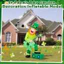 Leyndo 6FT St Patricks Day Leprechaun Inflatable Decorations Blow up Yard Decorations with Built in LED Lights for St. Patrick's Day Home Garden Lawn Party Outdoor Indoor Decor(Music)