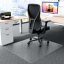 Large Office Chair Mat for Carpeted Floors, 45" x 53" Low Pile Carpet Protector for Desk Chair, Easy Glide Transparent Plastic Floor Mat for Rolling Chairs (Rectangle)