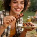 50 pieces of stainless steel mini barbecue skewers 3.74 feet long, suitable for air fryers, mini grilled meat skewers reusable mini barbecue skewersconnecting fruits and meats for grilling,