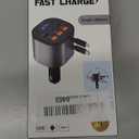 Retractable Car Charger,5 in 1 Fast Cars Phone Charger 90W,Bluetooth 5.3 FM Transmitter Adapter,Handsfree Call,2 Retractable Cables and USB Chargers for iPhone17/16 15/14/13 (Black)