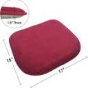 Wine Red Foam Seat Cushions Kitchen Chairs Pads for Dining Chairs Non Slip Office Seat Cushions Washable U Shaped Soft Thick Large Metal Wooden Chair Cushions,17" x 15"