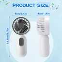 Rossesay 96 Pcs Mini Portable Fan Bulk Cute Handheld Lightweight Small Little Personal Hand Eyelash Fan 3 Speeds USB Rechargeable for Women Men Indoor Outdoor Makeup Travel (White)