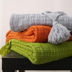 MsteaBenago Thick Knitted Blanket,100% Cotton Cable Knit Throw Blanket for Couch,Bed, Sofa & Living Room,Lightweight,Extra Cozy, Machine Washable, Home Decor. (Dusty Blue, 60 * 80)