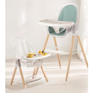 6-in-1 Convertible Baby High Chair, High Chairs for Babies and Toddlers with Removable Cushion and Double Tray, Reclining Seat, Compact and Portable Highchair, Easy to Clean