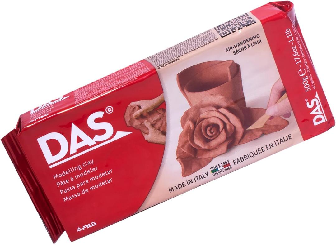 Air-Hardening Modeling Clay - Terra Cotta Clay 1.1lb Block - Pliable Air Clay for Sculpting and Coating - Easy to Use Air Dry Modeling Clay - Molding Clay for Sculpting and More