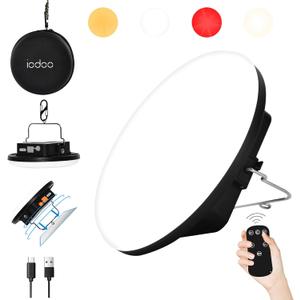 16500mAh 60W Rechargeable Camping Light with Remote 3000LM 2700/4000/6500K LED Camping Lantern Portable IP65 Waterproof Tent Lights Power Failur