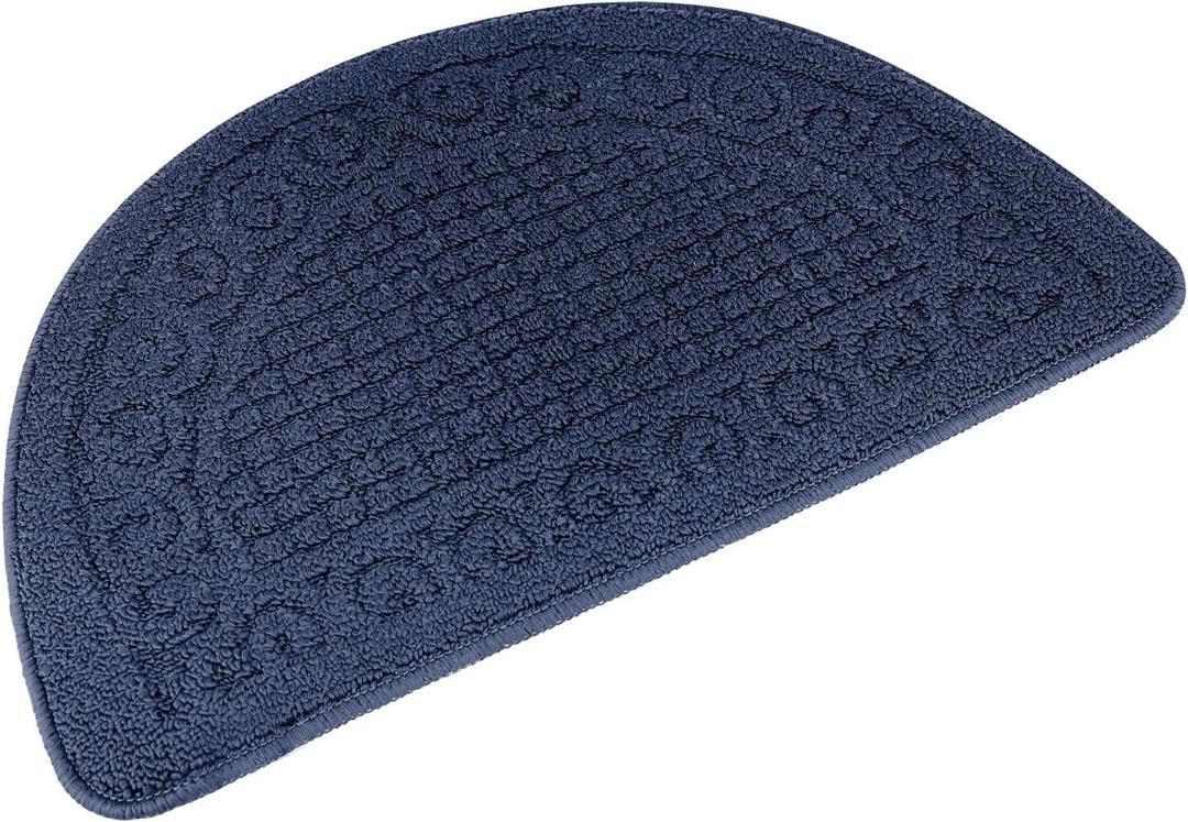 Echaprey Half Round Non-Slip Kitchen Bathroom Toilet Doormat Floor Rug Mat Keeps Your Floors Clean Home Decor (Small, Blue) Echaprey Half Round Non-Slip Kitchen Bathroom Toilet Doormat Floor Rug Mat Keeps Your Floors Clean Home Decor (Small, Blue)