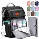 PILLANI Baby Diaper Bag Backpack - Large Bag for Boys & Girls, Waterproof Diaper Backpack - Travel Diaper Bags w/Changing Pad, Baby Registry Search & Shower Gifts - Essentials Must Haves Newborn Stuff