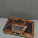 Tinamo 13.75" x 9.5" Acacia Couch Arm Table, Wooden Sofa Arm Tray, Armrest Table for Couch Wooden Sofa Armrest Tray, Clip-on Tray for Wide Couch - Side Table for Eating & Drink, Snack, Phone, Remote