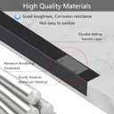 5pcs 48" Black Metal Corner Protectors, Aluminum Self Adhesive Corner Guards, Metal Wall Edge Protector Strip, Furniture Corner Protectors, Edge Trim for Cabinets and Kitchen Islands(1.6"x1.6")