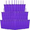 Suertestarry 36 Pack Halloween Tumbler with Lid and Straw, Water Bottle Iced Coffee Travel Mug Cup Reusable Plastic Cups Perfect for smoothies, coffee, juice, milk, 24oz