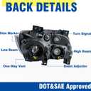 Headlight Assembly w/Bulbs Compatible with 2011-2014 Dodge Charger OE Halogen Headlamp Chrome Housing Amber Reflector Replacement Driver and Passenger Side