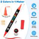 120 Colors Acrylic Paint Markers, Dual Tip Acrylic Paint Pens with Brush Tip for Rock Painting, Wood, Canvas, Stone, Ceramic, Metal, Glass, DIY Crafts Making Art Supplies