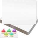 25 Pack Cake Boards Rectangle - 13.38" x 9.84" Quarter Sheet Cake Board - Disposables Greaseproof Cake Cardboard -Corrugated Single Wall Cake Pad for Desserts, Cupcakes, Pizza, Pies