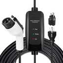 Level 1-2 EV Charger - 110-240V 16 amp 3.5KW with 23ft Extension Cable NEMA 6-20 Portable ev Charger for All J1772 Electric Vehicles (Comes with NEMA 5-15P to 6-20R Plugs)