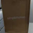 simplehuman 50 Liter / 13 Gallon Semi-Round Kitchen Step Trash Can with Secure Slide Lock, Black Plastic