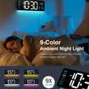 Digital Wall Clock, 16" Large Display Digital Clock with Night Light, Wall Clock with DST, Alarm, LED, Date, Week, Temp for Living Room, Bedroom, Classroom Decor, Birthday Gift for Senior Mom Dad