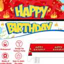 Birthday Party Decorations for Boys,Happy Birthday Banner,Foil Balloons,Tablecloth,Party Supplies For Girls (Yellow cartoon)