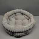 BALANCE Luxury Donut Dog Bed, 24 Inches Round Dog Beds for Small Dogs Washable, Orthopedic Calming Pet Bed for Puppy and Cats with Anti-Slip Bottom (Oatmeal)