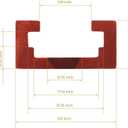 O'SKOOL 36" Double Cut Universal T-Track with Wood Screw 2 Pack, TT07