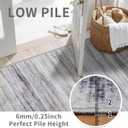 Washable Kitchen Runner Rug for Family: Easy-to-Clean Runners for Hallway Entryway Bedroom - Stain and Water Resistant Rugs with Non-Slip Backing - Soft Low-Pile Carpet 2x6 Beige Grey