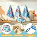 Preboun 6 Pcs Flip Flops Decorative Kitchen Towels Summer Dish Hand Towels Funny Flip Flops Themed Dish Cloth House Decorative Farmhouse Tea Cloth Absorbent for Home Bathroom Kitchen Decor