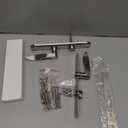Flat Slot Storm Door Handle Complete Set, Mortise Keyed Lever Mount Latch with Deadbolt for Screen and Storm Doors, Polished Nickel