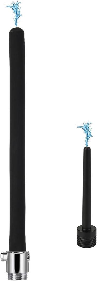 Shower Enema System with On/Off Switch, Shower Douche for Men and Women Portable Cleaner, Enema Nozzle Kit Cleaner Attachment (Black)
