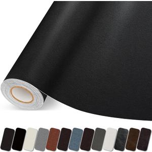 Leather Repair Patch, 17X79 Inch Self Adhesive Leather Repair Tape, Large Vinyl Patch Kit for Couches, Sofa, Furniture, Car Seats, Office Chairs, Cabinets, HandbagsBlack, 17X79 Inch