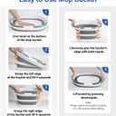 Collapsible Bucket, Upgraded 16L (4.2 Gallon) Collapsible Mop Bucket with Multi-Functional Lid, Foldable Portable Bucket Camping Beach Sand Pool Boat Fishing-Water Pot Pail-Space Saving Square