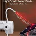 Magnetic Positioning Quilting Light for Sewing Machine, Red Guide Line Tool, Straight Stitch Seam Guide, Rotating Lazer Guided Stitching Accessory, LED for Sewing Machines Precision(1pc-DOT)