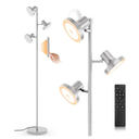 36W LED Tree Floor Lamp, Modern Dimmable Standing Lamp with Remote & Touch Control, 4 Color Temperatures, 3 Rotatable LED Light Floor Lamps for Living Room, Bedroom, Office